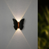 6W vlindervorm wandlamp zwart + goud op en neer lichtgevend buitenlicht binnenplaats tuin woonkamer gangpad trap achtergrond waterdichte led wandlamp