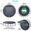 ABS LED-tuinlamp op zonne-energie Bloem Zilver Kleur Waterdichte buitenverlichting