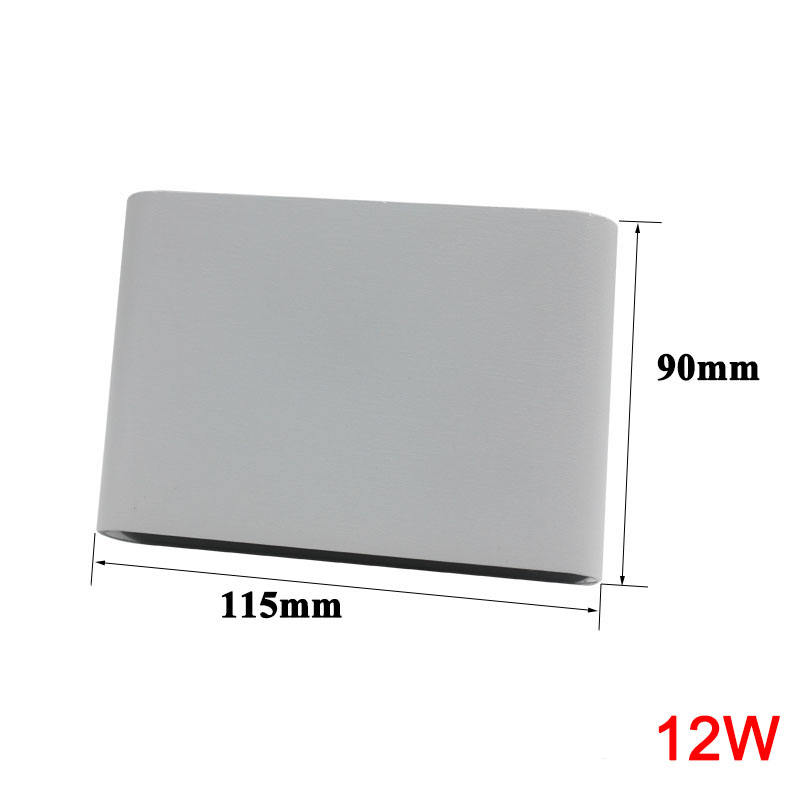 Modern design decoratief wandgemonteerd LED-licht IP65 omhoog en omlaag wandlamp nachtkastje buiten LED zwart modern ijdelheidshek